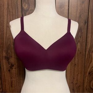 Wacoal Purple Perfect Soft Cup Adjustable Straps Wireless T-Shirt Bra Sz 38D